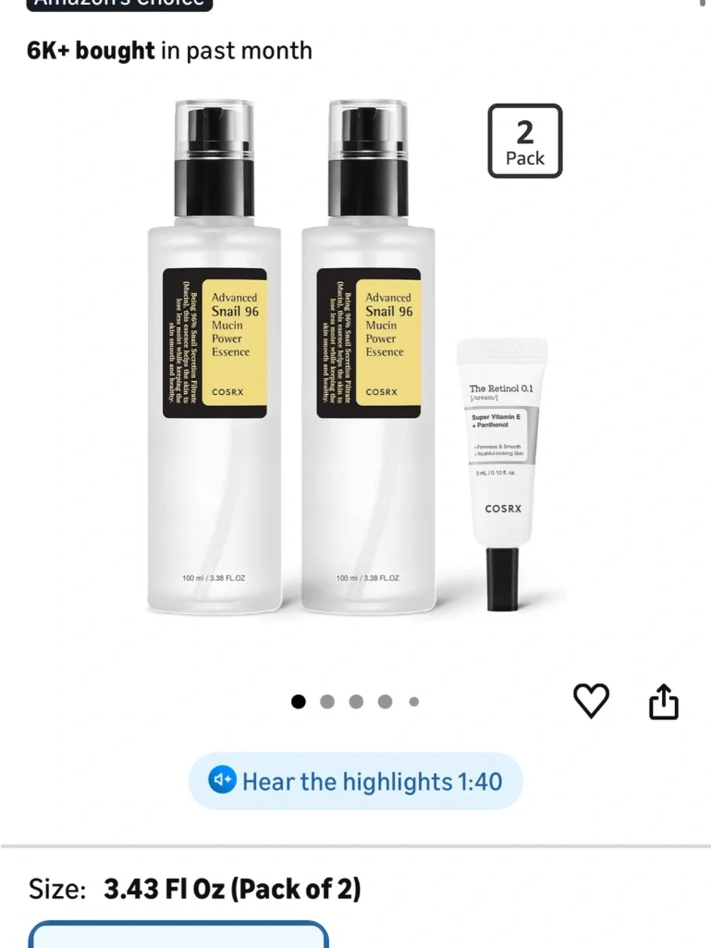 COSRX Glass Skin Starter Set - New in Box